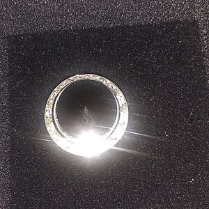 black Swarovski button cover